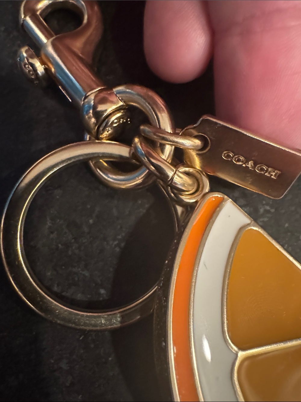 Coach Orange Slice Keychain Charm - Picture 2 of 6